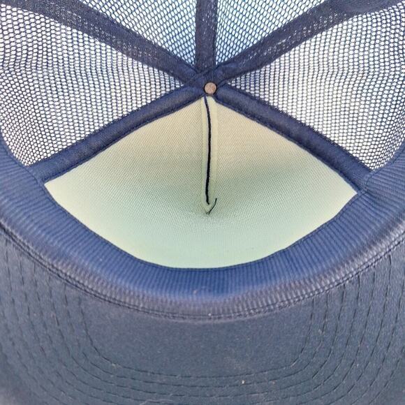 Vintage Funny Fishing Trucker Hat Cap Mesh Snapback Navy-Definition Of Fishing - Picture 7 of 8